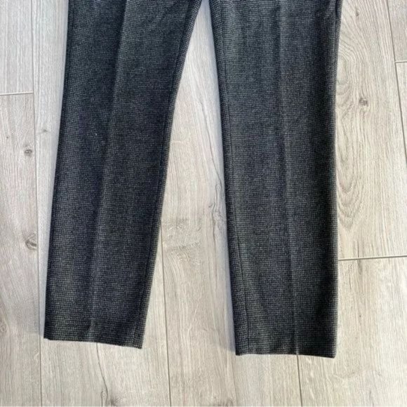 Zara dark Grey Houndstooth Straight leg pant for academic business wardrobe US 6 - Picture 3 of 6